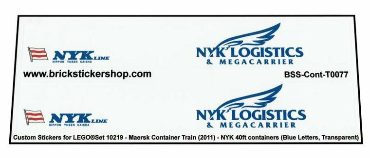 Custom Sticker - Container NYK 40ft (Blue Letters)