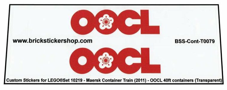 Custom Sticker - Container OOCL 40ft