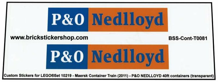 Custom Sticker - Container P&amp;O NEDLLOYD 40ft