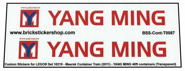 Custom Sticker - Container YANG MING 40ft