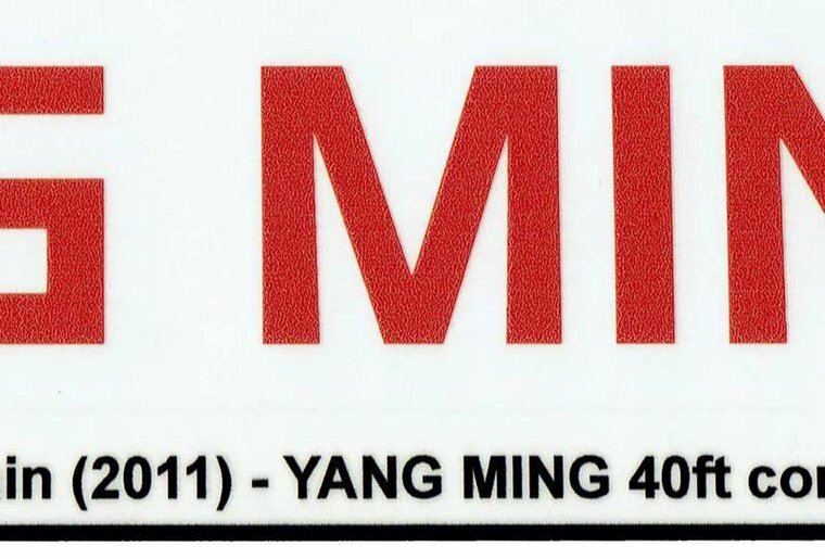 Custom Sticker - Container YANG MING 40ft