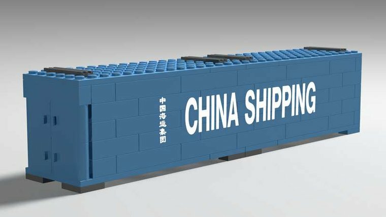 Custom Sticker - Container CHINA SHIPPING 40ft