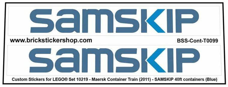 Custom Sticker - Container SAMSKIP 40ft Blauw