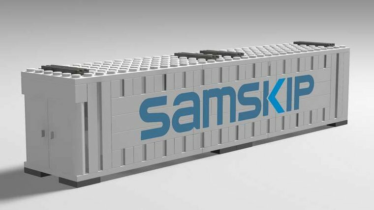 Custom Sticker - Container SAMSKIP 40ft Blue