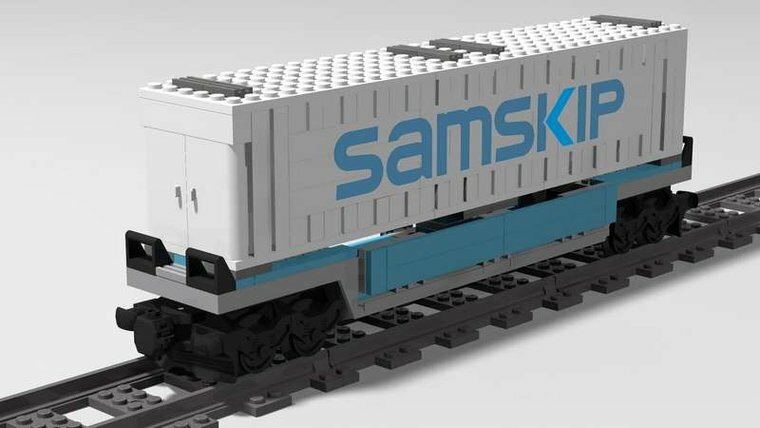 Custom Sticker - Container SAMSKIP 40ft Blue