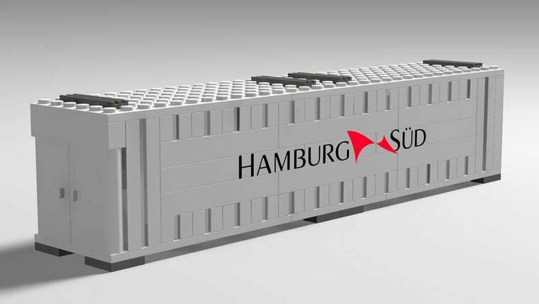 Custom Sticker - Container HAMBURG SUD 40ft Black