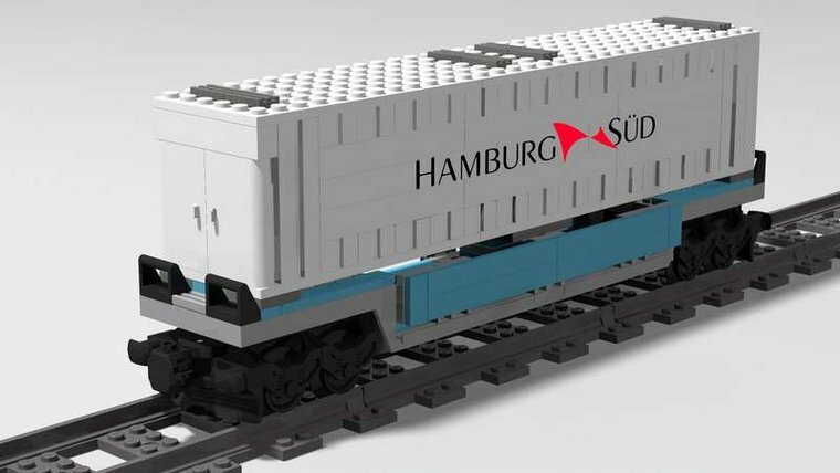 Custom Sticker - Container HAMBURG SUD 40ft Black