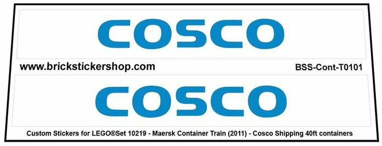 Custom Sticker - Container Cosco 40ft