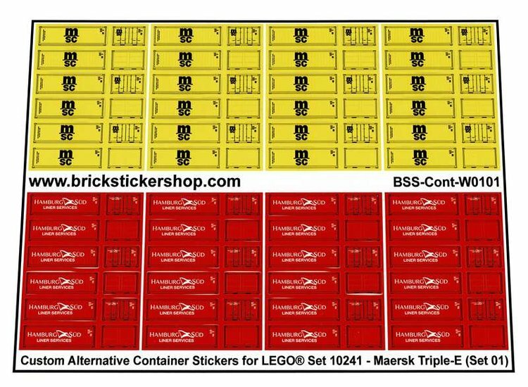 Custom Sticker - Container Sheet 01 for Maersk Line Triple-E