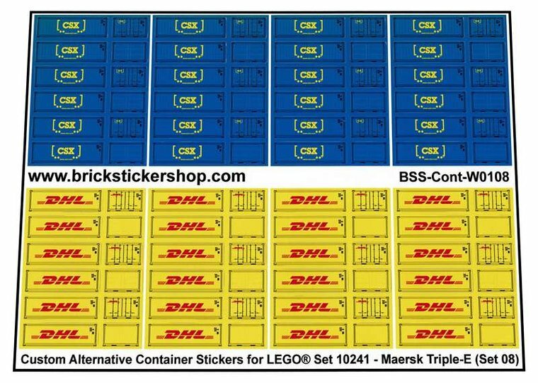 Custom Sticker - Container Sheet 08 for Maersk Line Triple-E