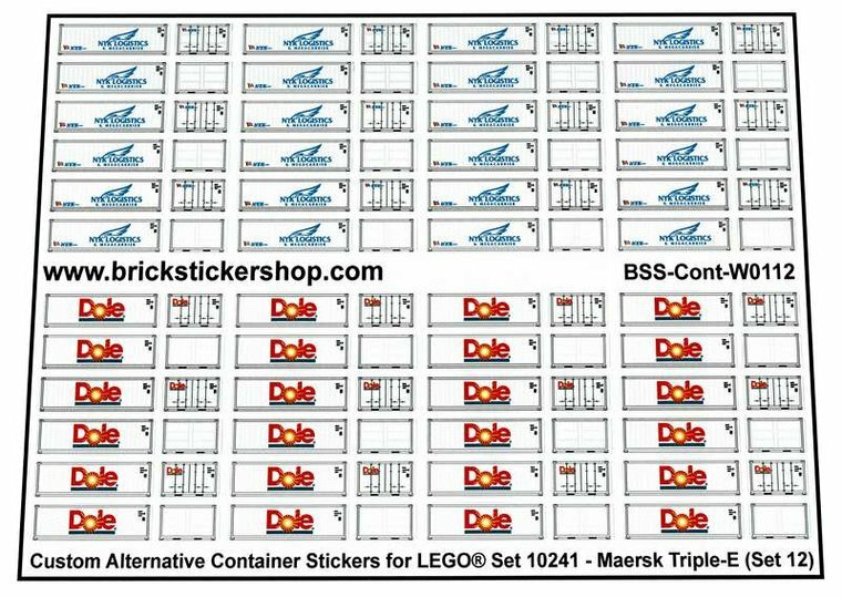 Custom Sticker - Container Sheet 12 for Maersk Line Triple-E