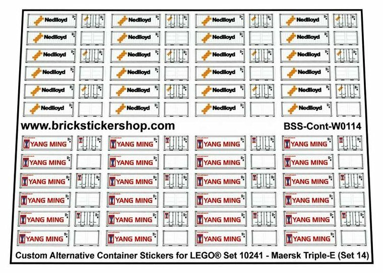 Custom Sticker - Container Sheet 14 for Maersk Line Triple-E