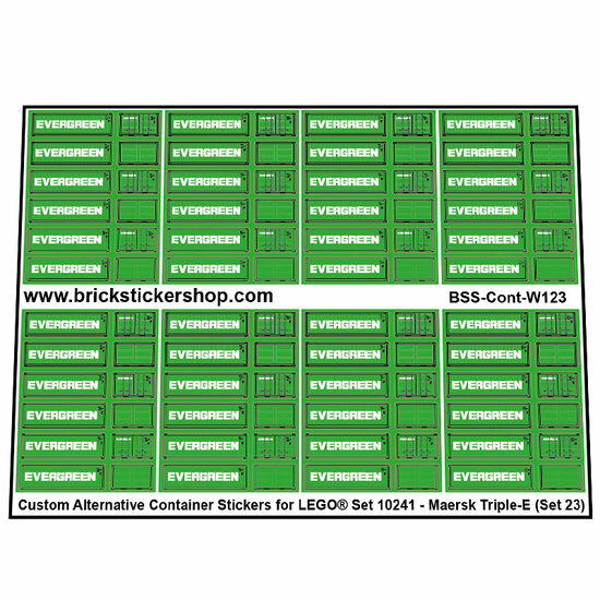 Custom Sticker - Container Sheet 23 for Maersk Line Triple-E