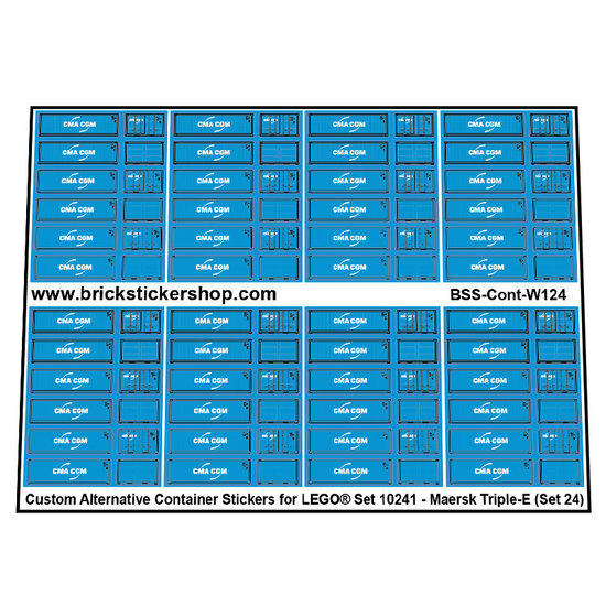 Custom Sticker - Container Sheet 24 for Maersk Line Triple-E