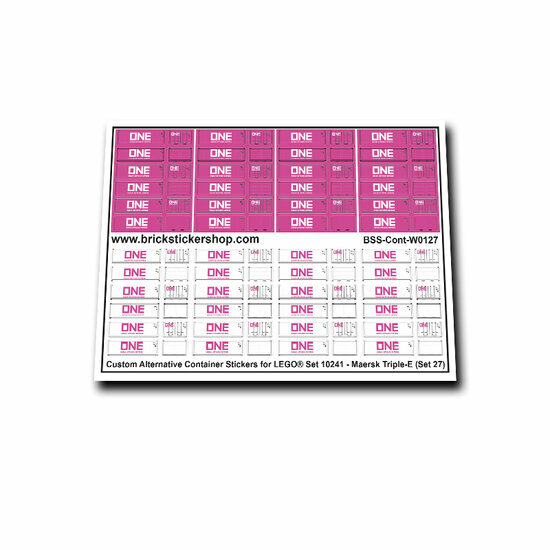 Custom Sticker - Container Sheet 27 for Maersk Line Triple-E