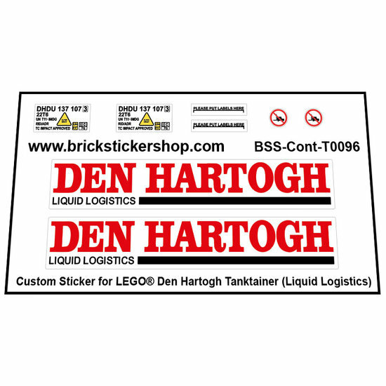 Custom Sticker - Tanktainer Den Hartogh (Liquid Logistics)