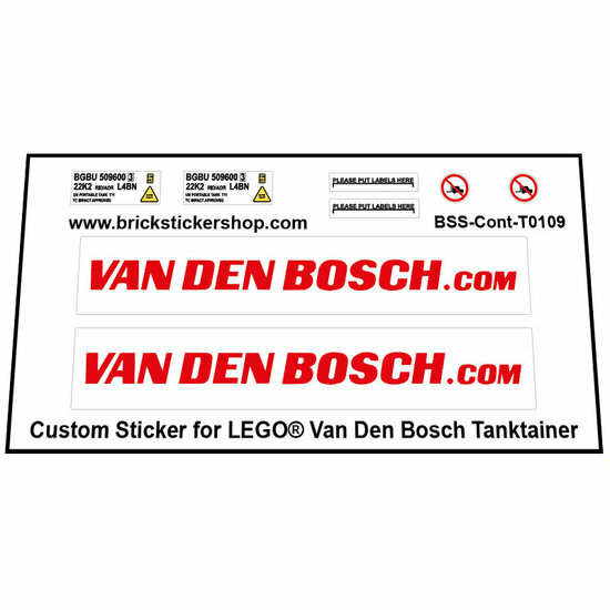 Custom Sticker - Tanktainer Van den Bosch (Red)