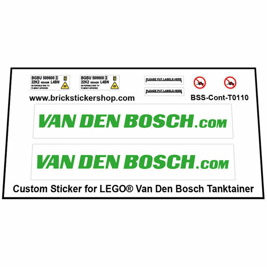 Custom Sticker - Tanktainer Van den Bosch (Groen)