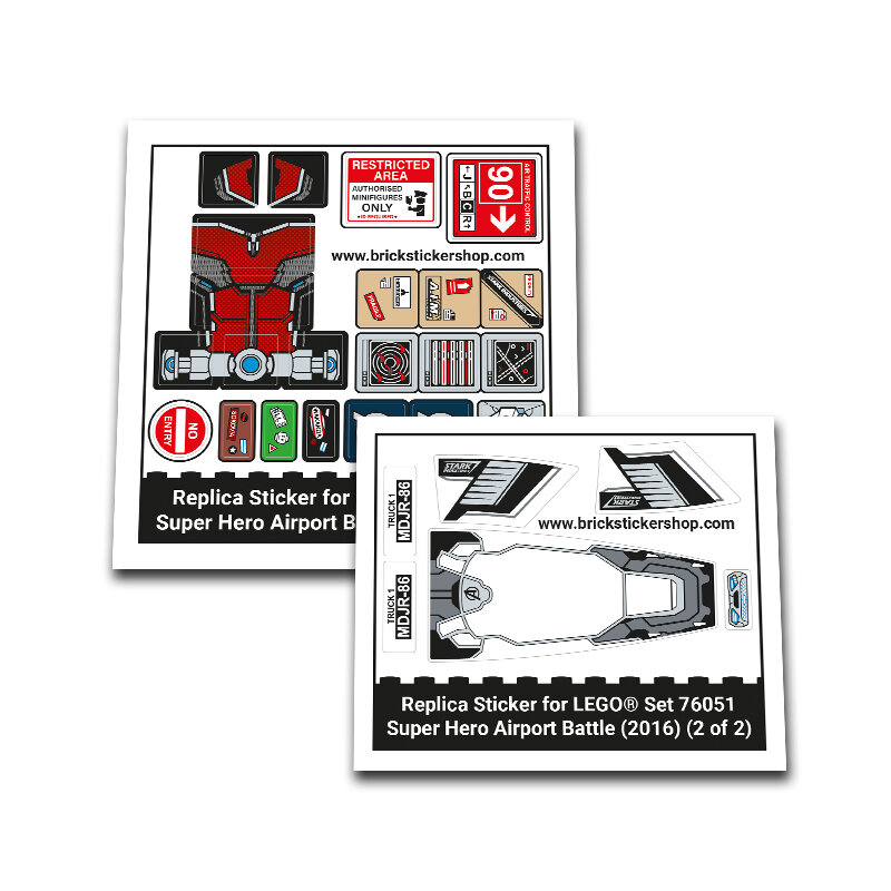 Replica Sticker voor Set 76051 - Super Hero Airport Battle