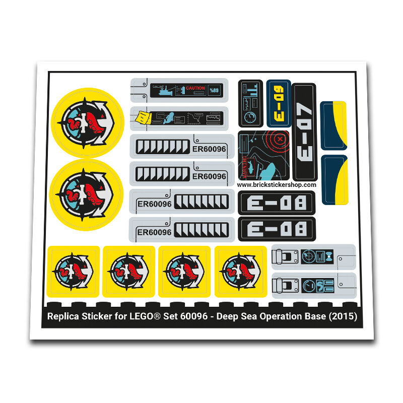 Replacement Sticker for Set 60096 - Deep Sea Operation Base