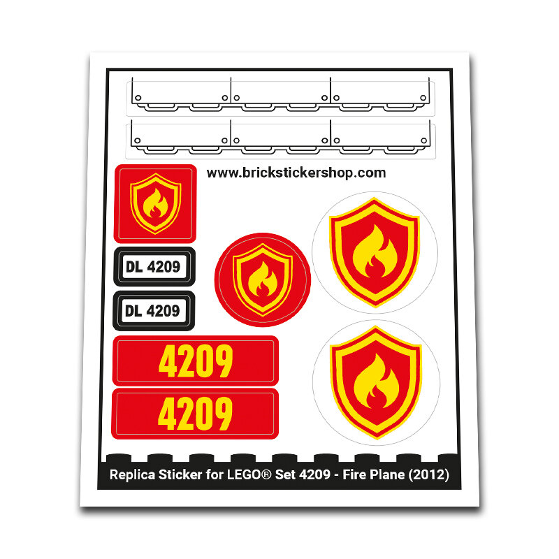 Replica Sticker voor Set 4209 - Fire Plane