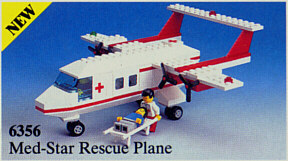 Replica Sticker voor Set 6356 - Med-Star Rescue plane