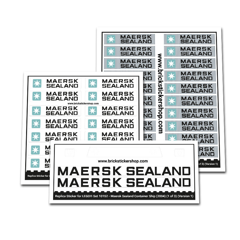 Replica Sticker voor Set 10152 - Maersk Sealand Container Ship