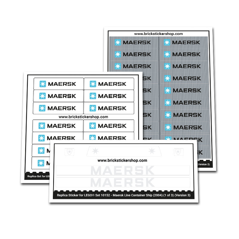 Replacement Sticker for Set 10152 - Maersk Container Ship