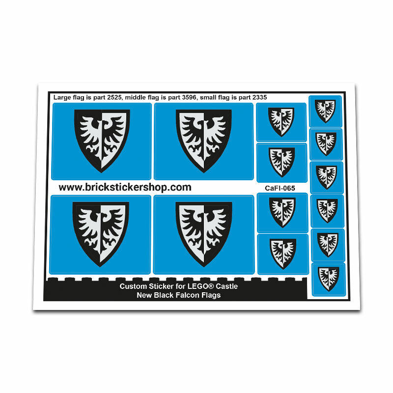 Custom Sticker - New Black Falcon Flags