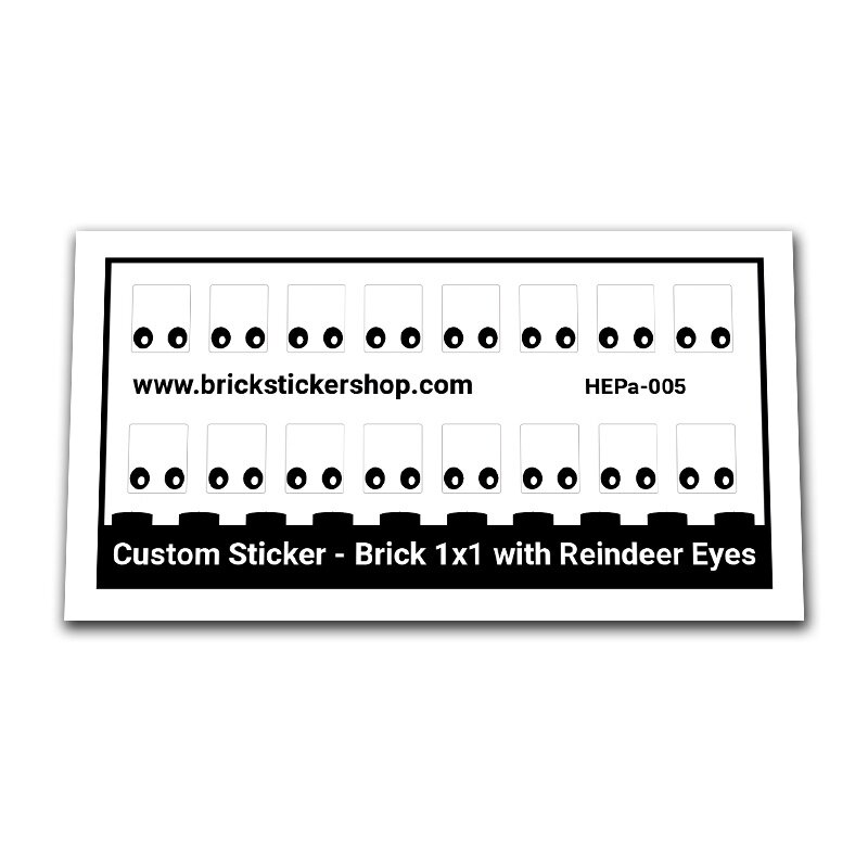 Custom Sticker - Brick 1x1 with Reindeer Eyes