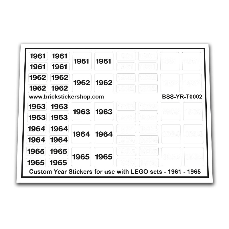 Custom Sticker - Years 1961-1965