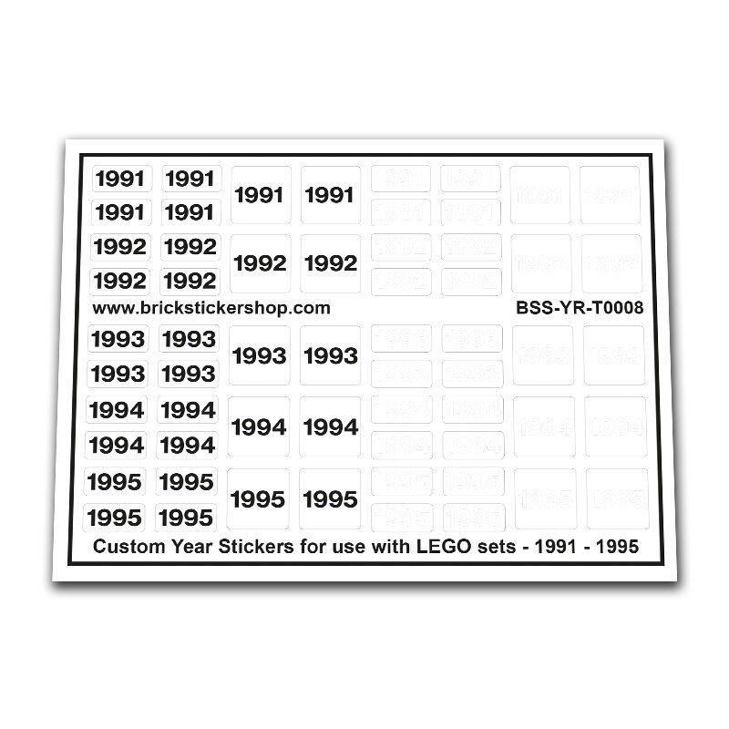 Custom Sticker - Years 1991-1995