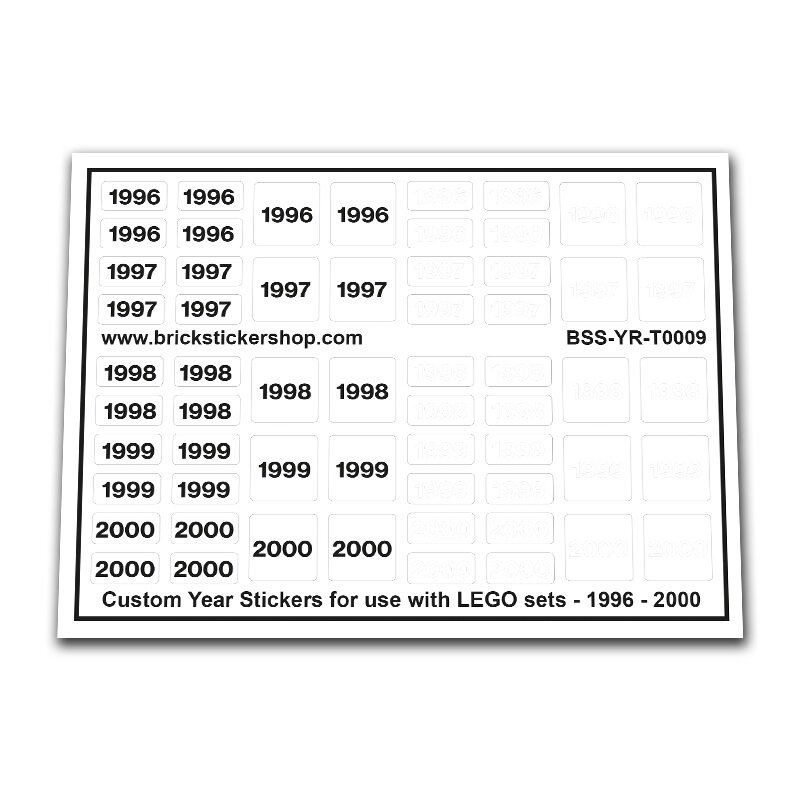 Custom Sticker - Years 1996-2000