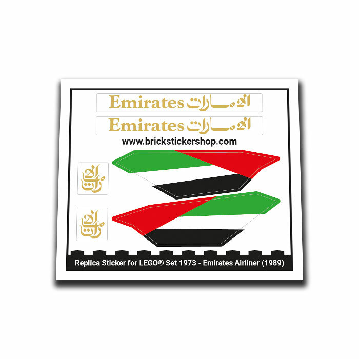 Replica Sticker voor Set 1973 - Emirates Airliner