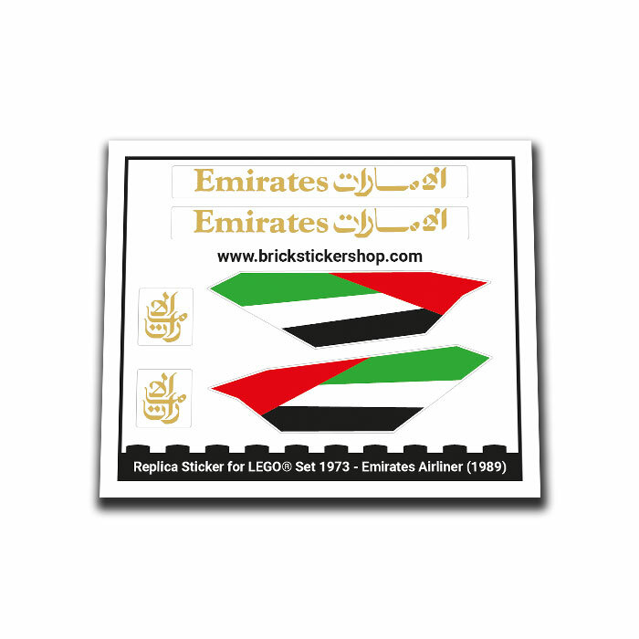 Replica Sticker voor Set 1973 - Emirates Airliner