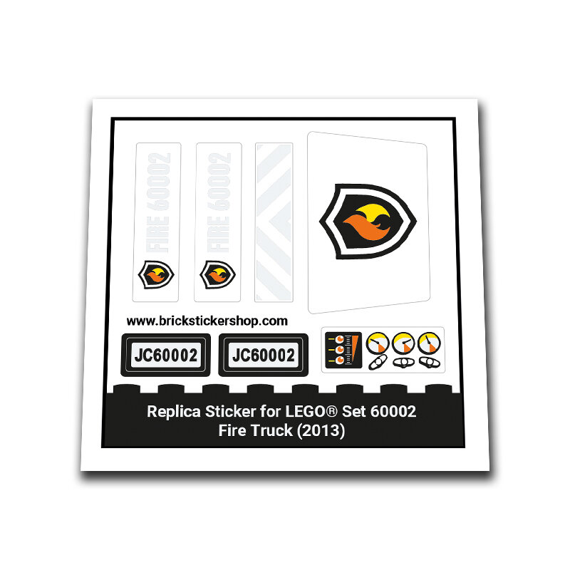 Replacement Sticker for Set 60002 - Fire Truck