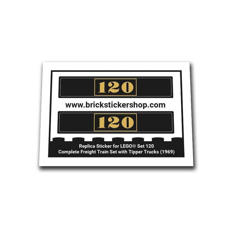 Replica Sticker voor Set 120 - Complete Freight Train Set with Tipper Trucks