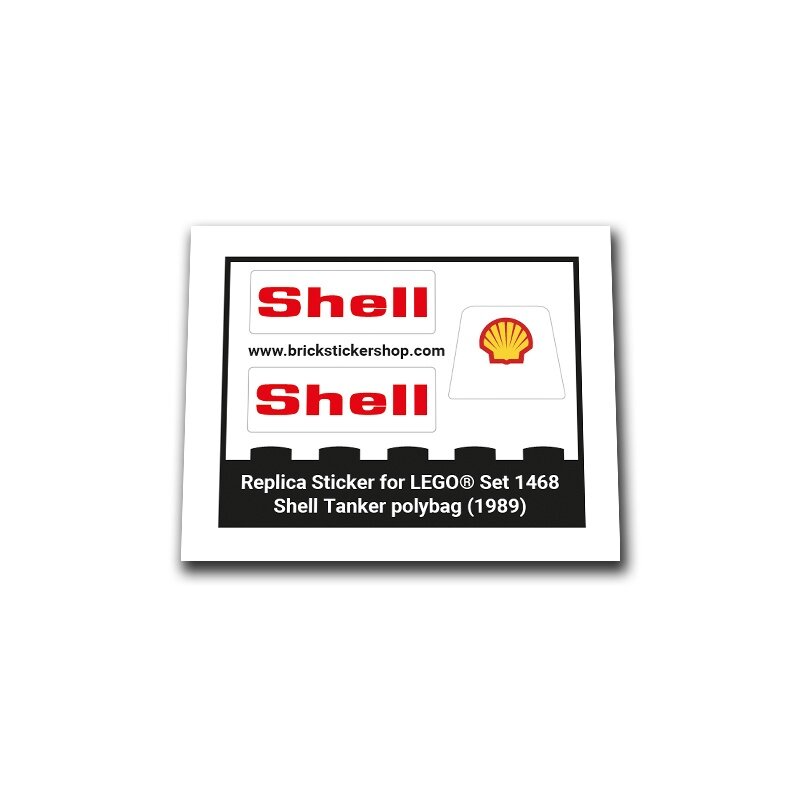 Replacement Sticker for Set 1468 - Shell Tanker polybag