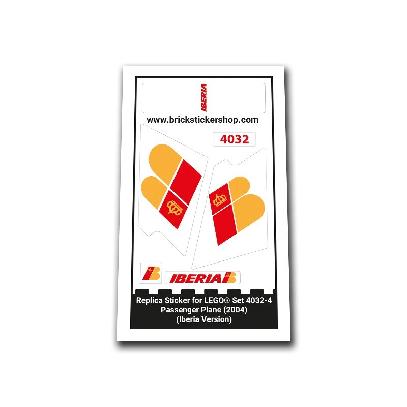 Replacement Sticker for Set 4032-4 - Passenger Plane (Iberia Air Version)