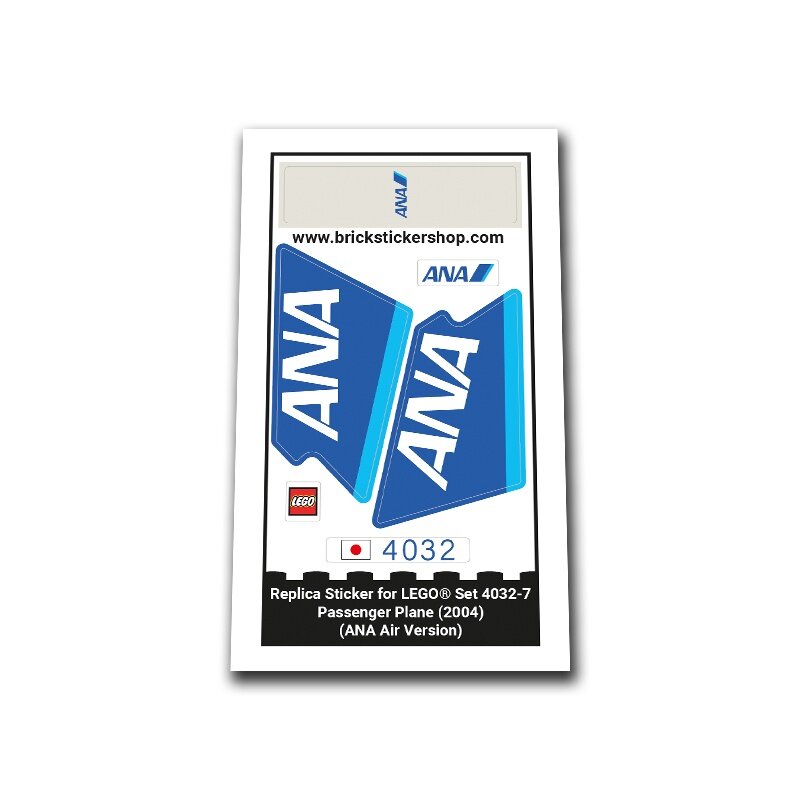 Replacement Sticker for Set 4032-7 - Passenger Plane (ANA Air Version)