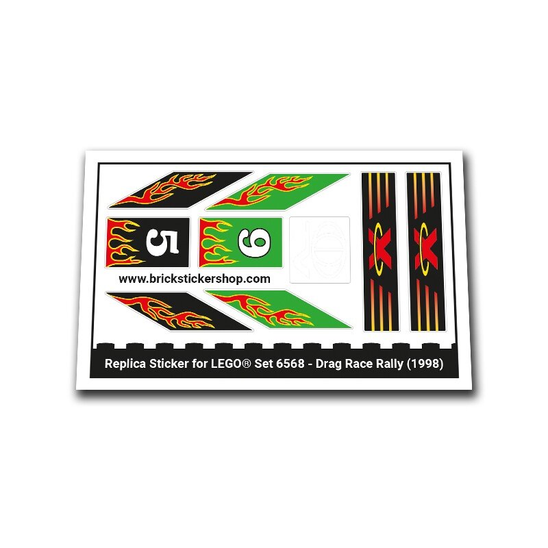 Replica Sticker voor Set 6568 - Drag Race Rally