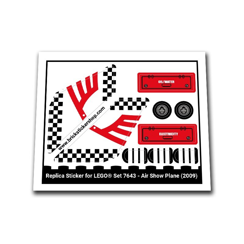 Replica Sticker voor Set 7643 - Air Show Plane