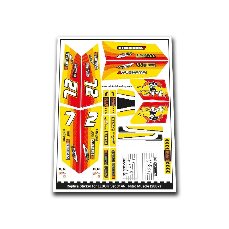 Replica Sticker voor Set 8146 - Nitro Muscle