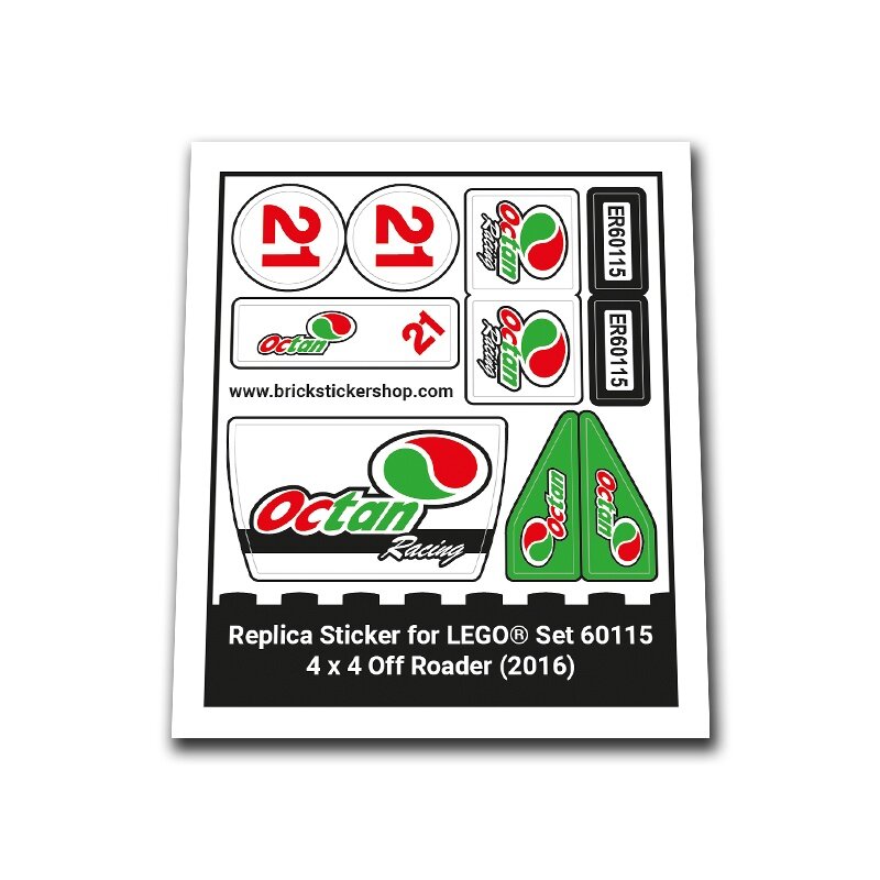 Replacement Sticker for Set 60115 - 4 x 4 Off Roader