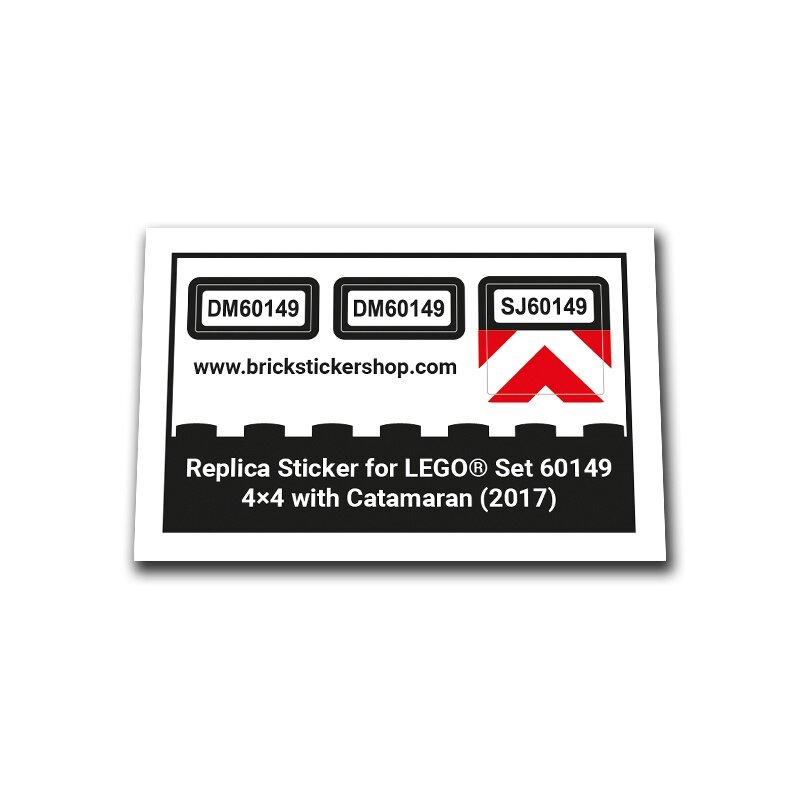 Replica Sticker voor Set 60149 - 4x4 with Catamaran