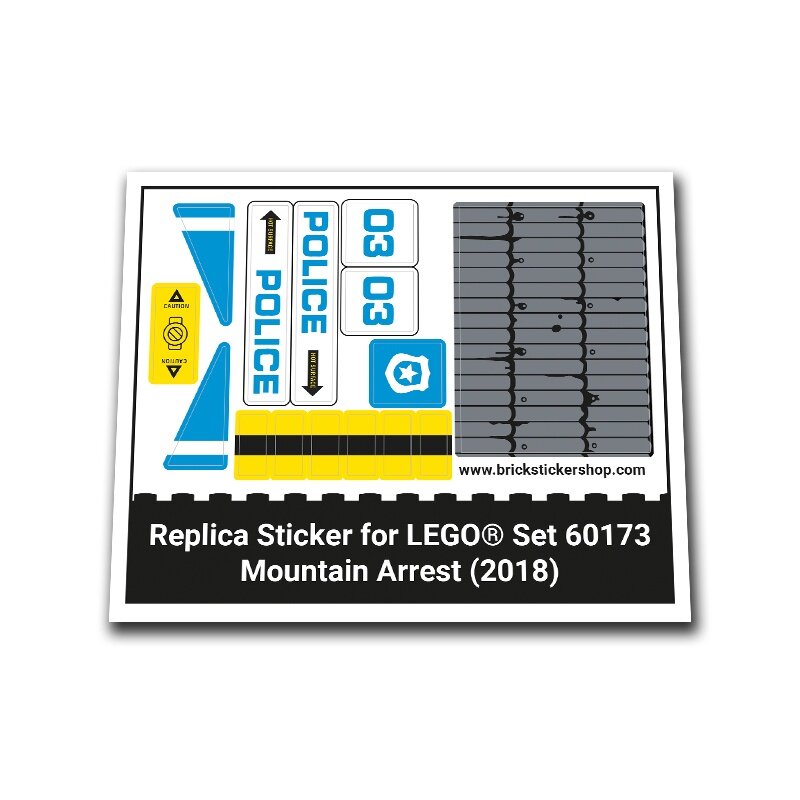 Replica Sticker voor Set 60173 - Mountain Arrest