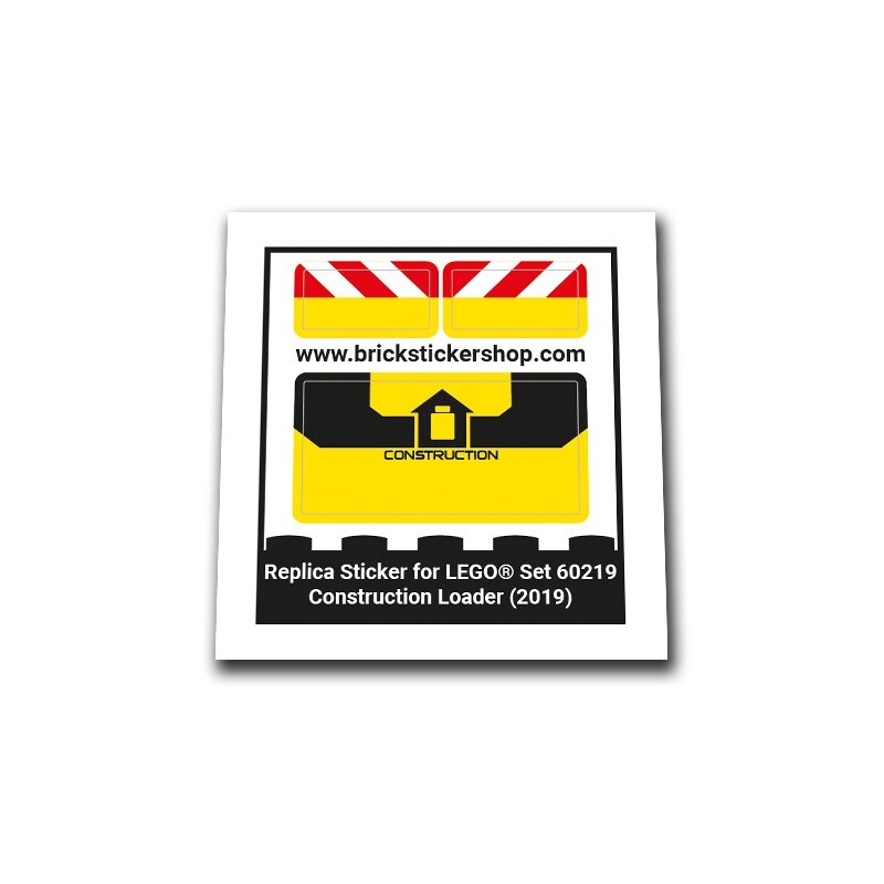 Replacement Sticker for Set 60219 - Construction Loader