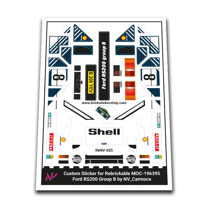 Custom Sticker - Ford RS200 Group B by NV Carmocs