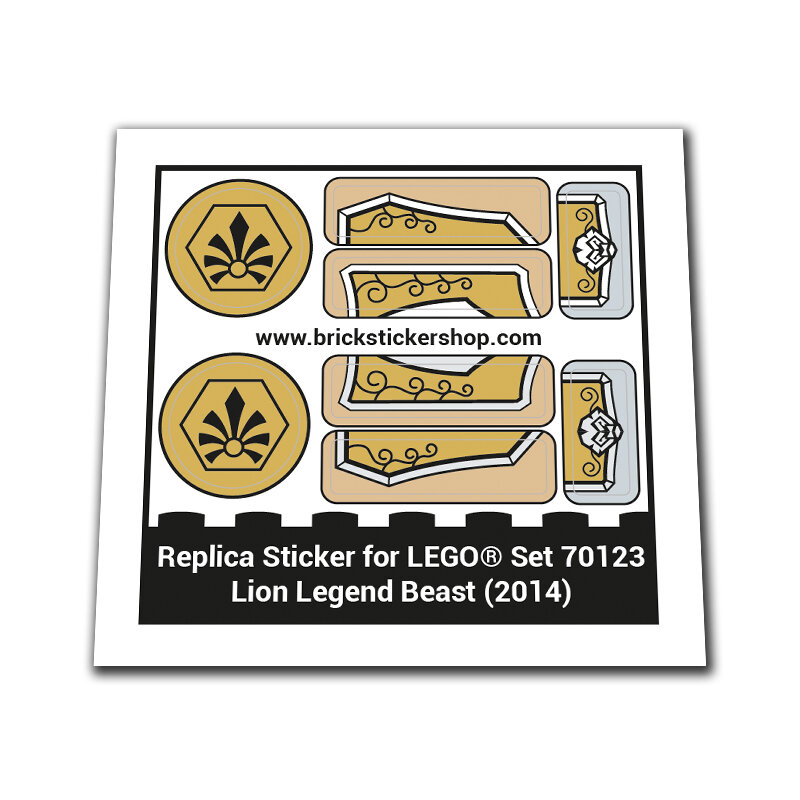 Replica Sticker voor Set 70123 - Lion Legend Beast