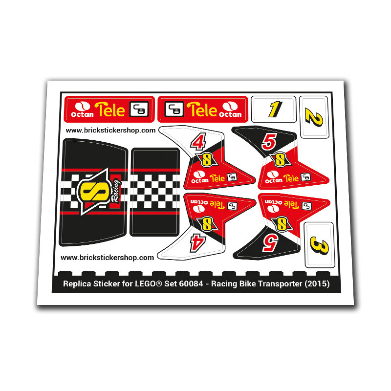 Replica Sticker voor Set 60084 - Racing Bike Transporter